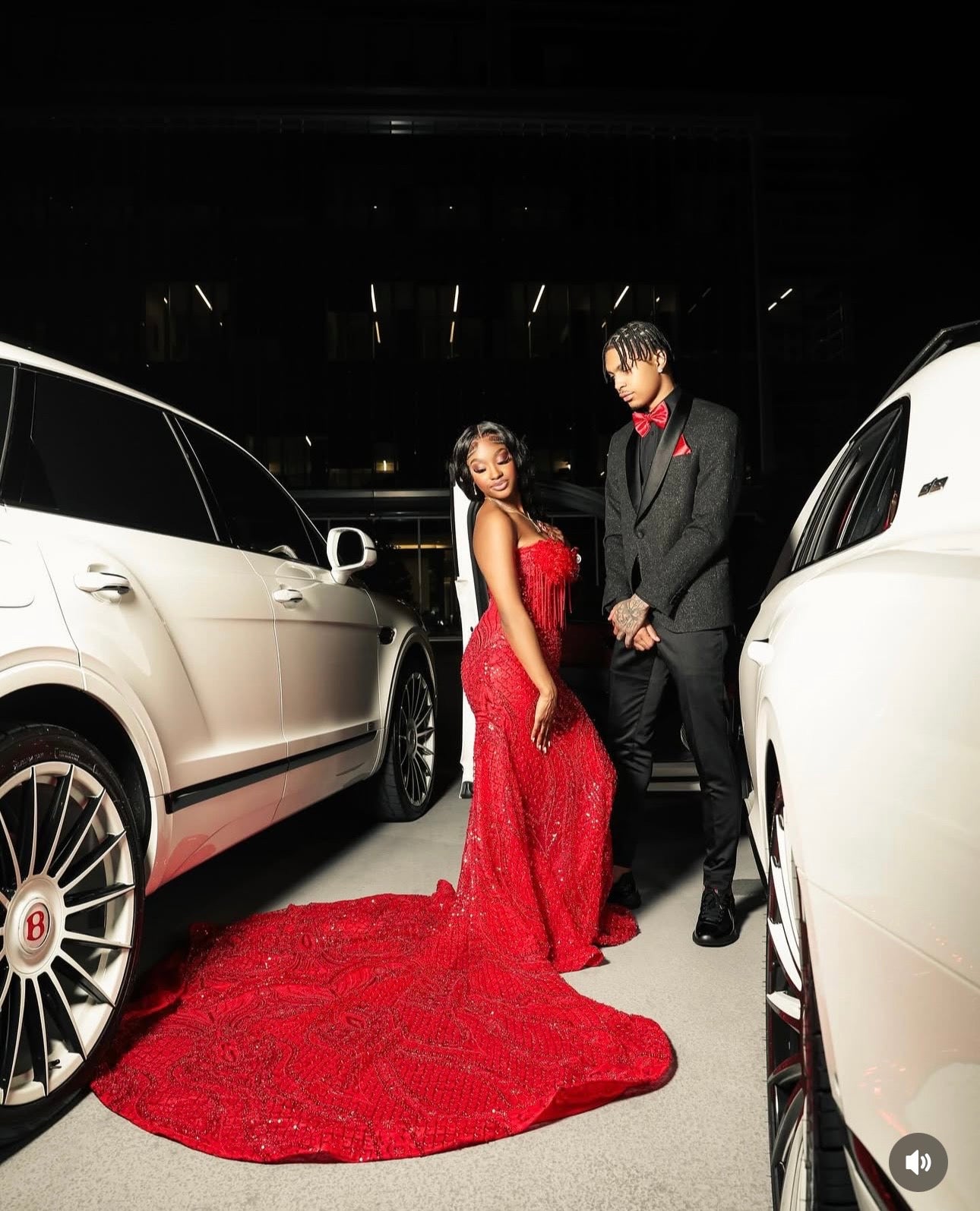 Trish : Red Beaded Dress