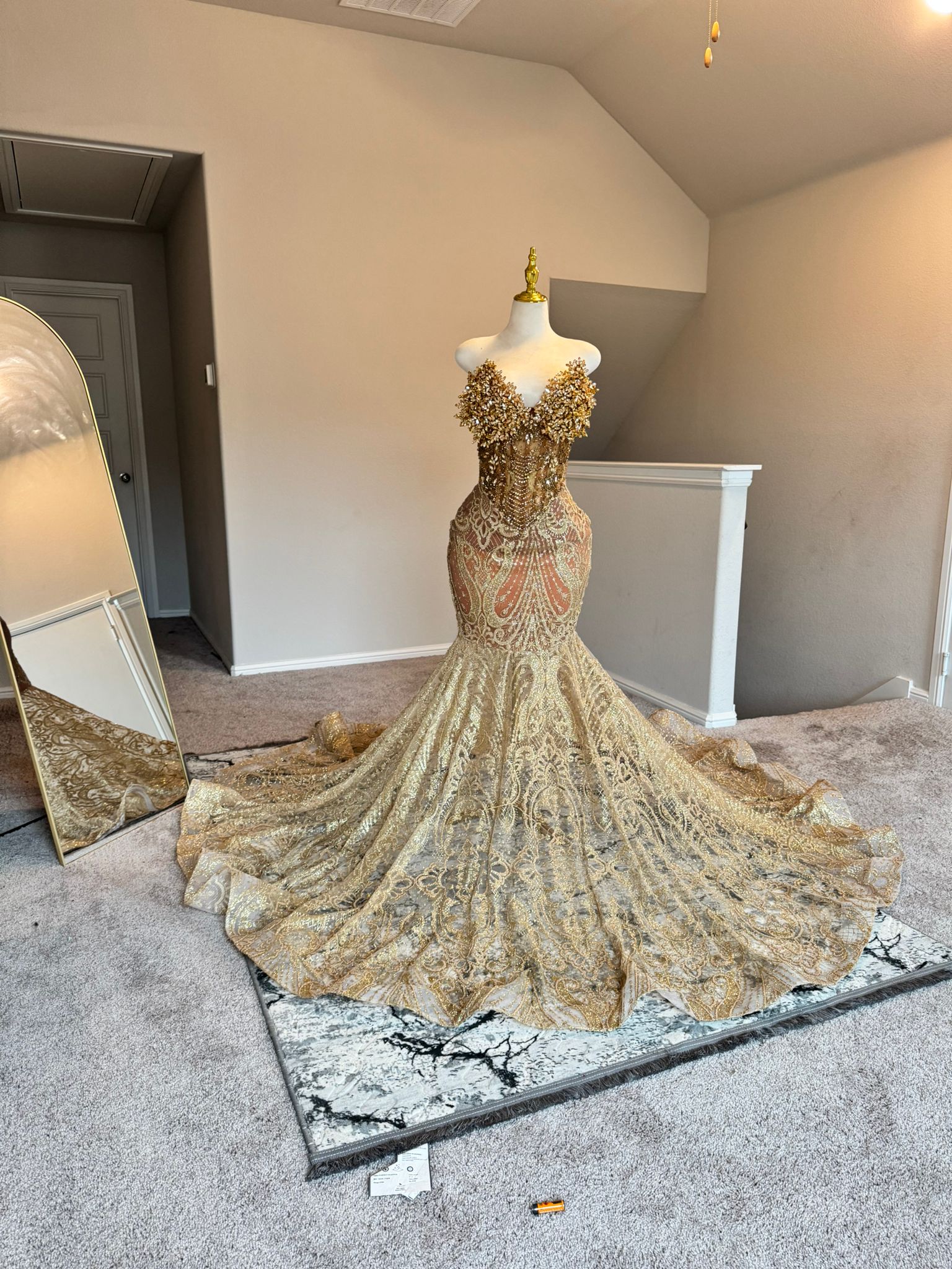 Gina : Gold Corset Dress – Lyla Couture LLC