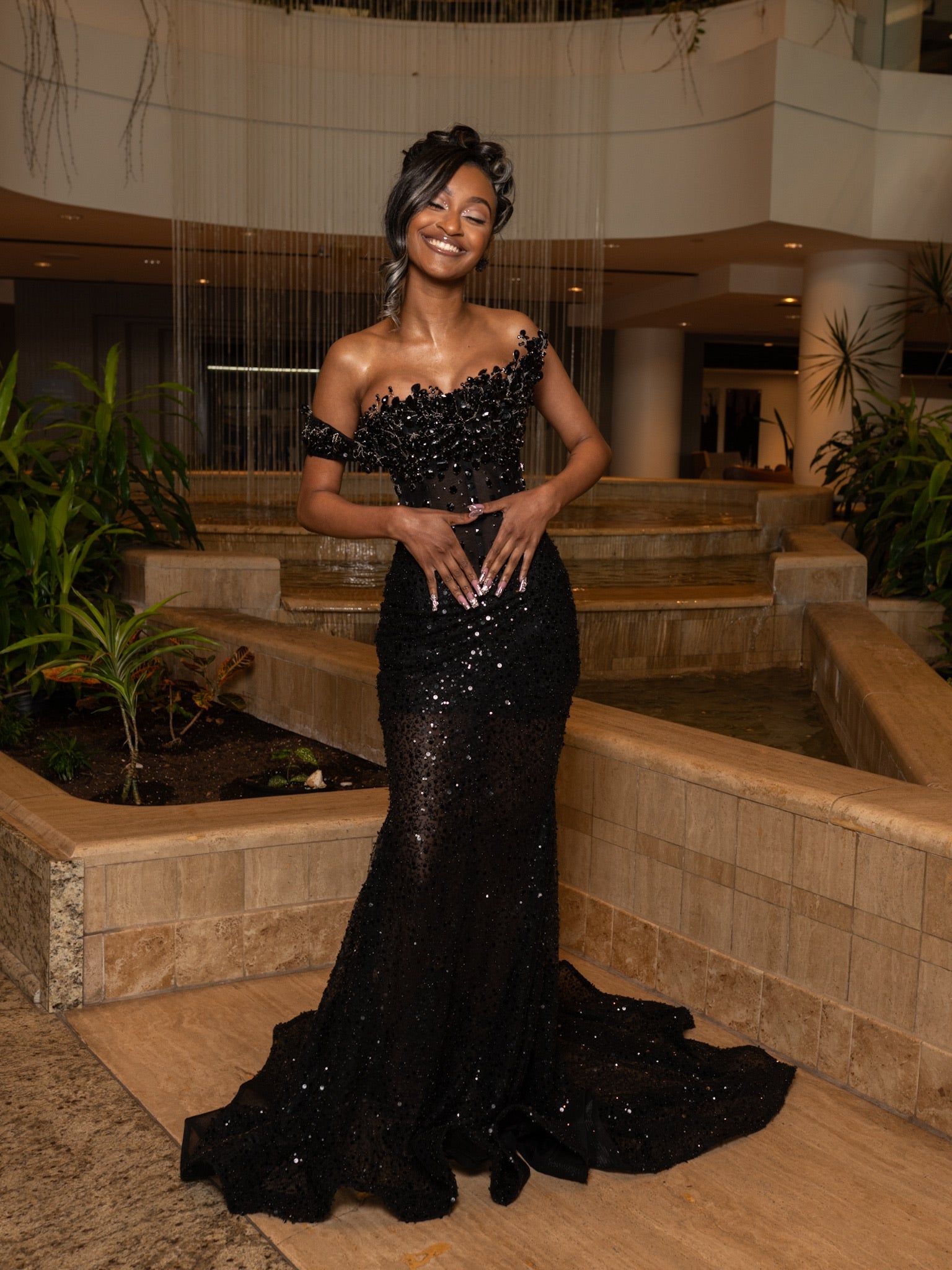 alayah bachelor black dress The Bachelor: Everything to Know About Alayah Benavidez